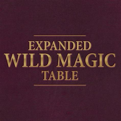 D10000 wildnagic table